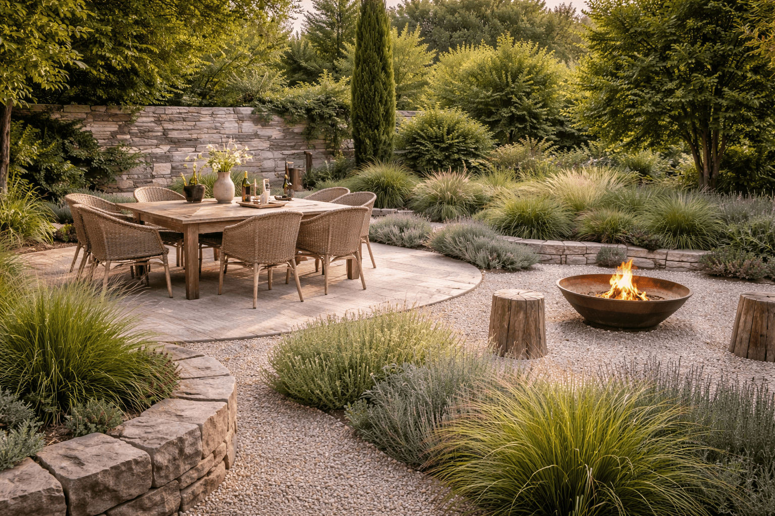 Tuin in baltische stijl