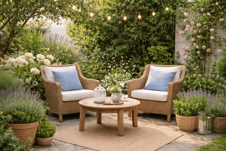 Zitgedeelte in de tuin-2